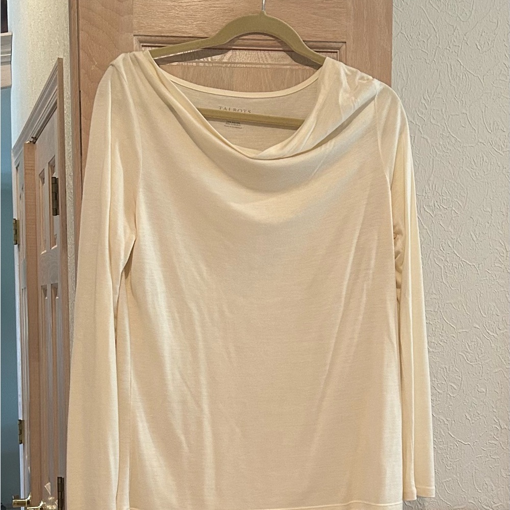 Zara Cream Long Sleeve Top